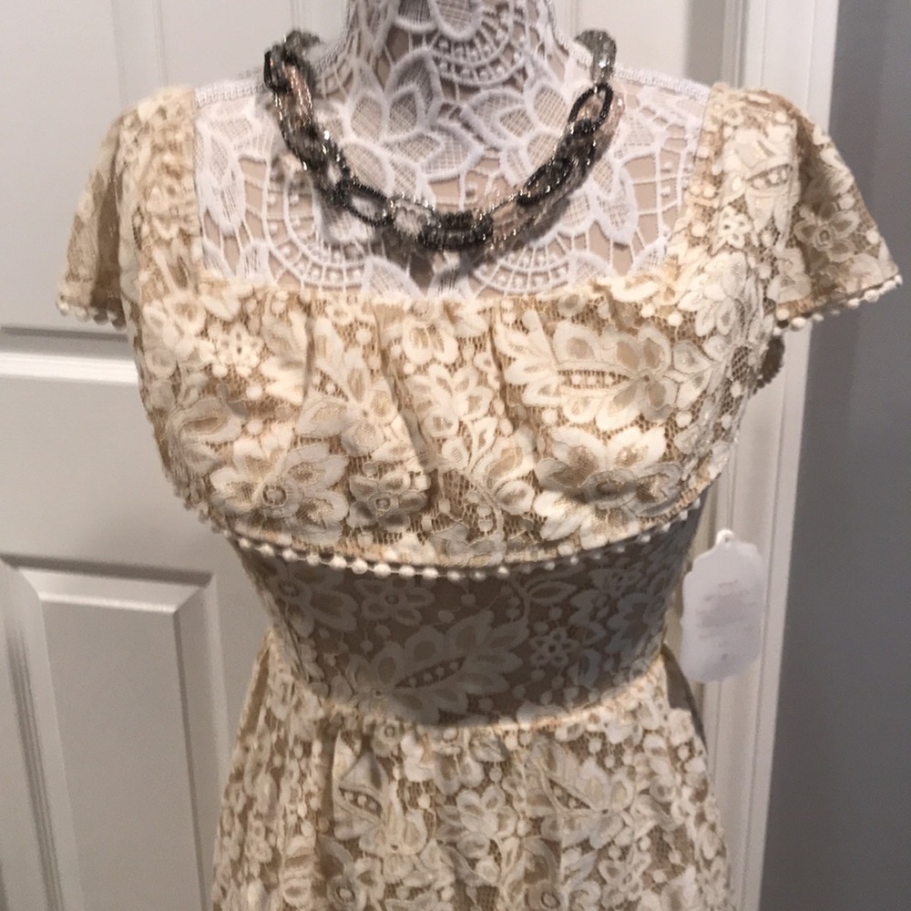 Brand new Altar’d state strapless Lace Dress - Picture 3 of 10